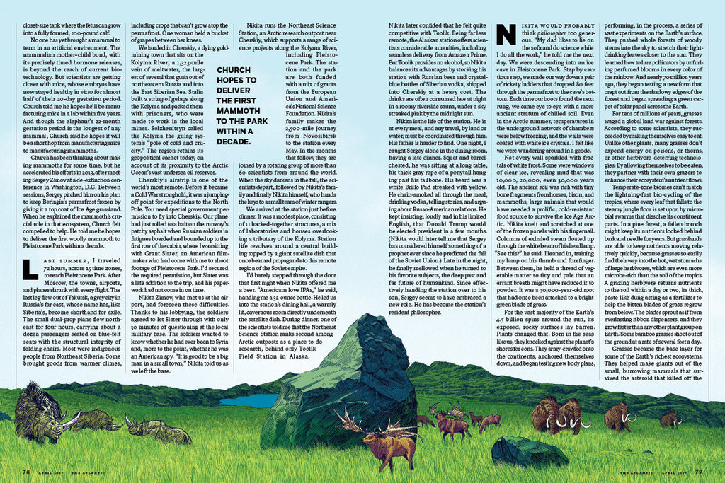 "PLEISTOCENE PARK" for THE ATLANTIC (Spread Three)