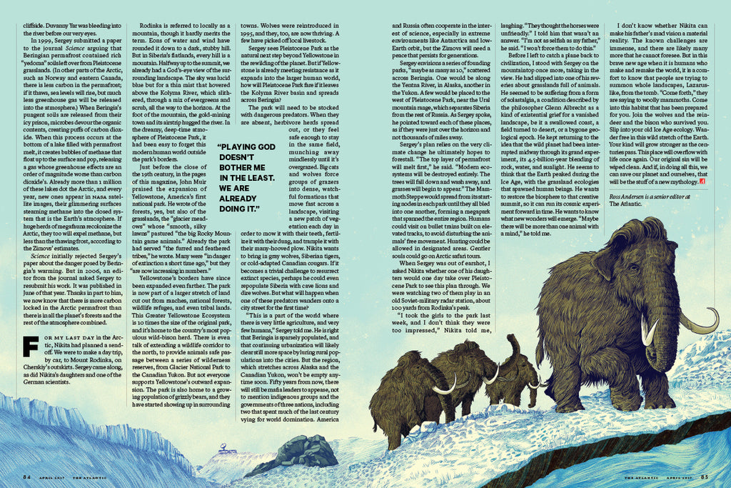 "PLEISTOCENE PARK" for THE ATLANTIC (Spread Six)